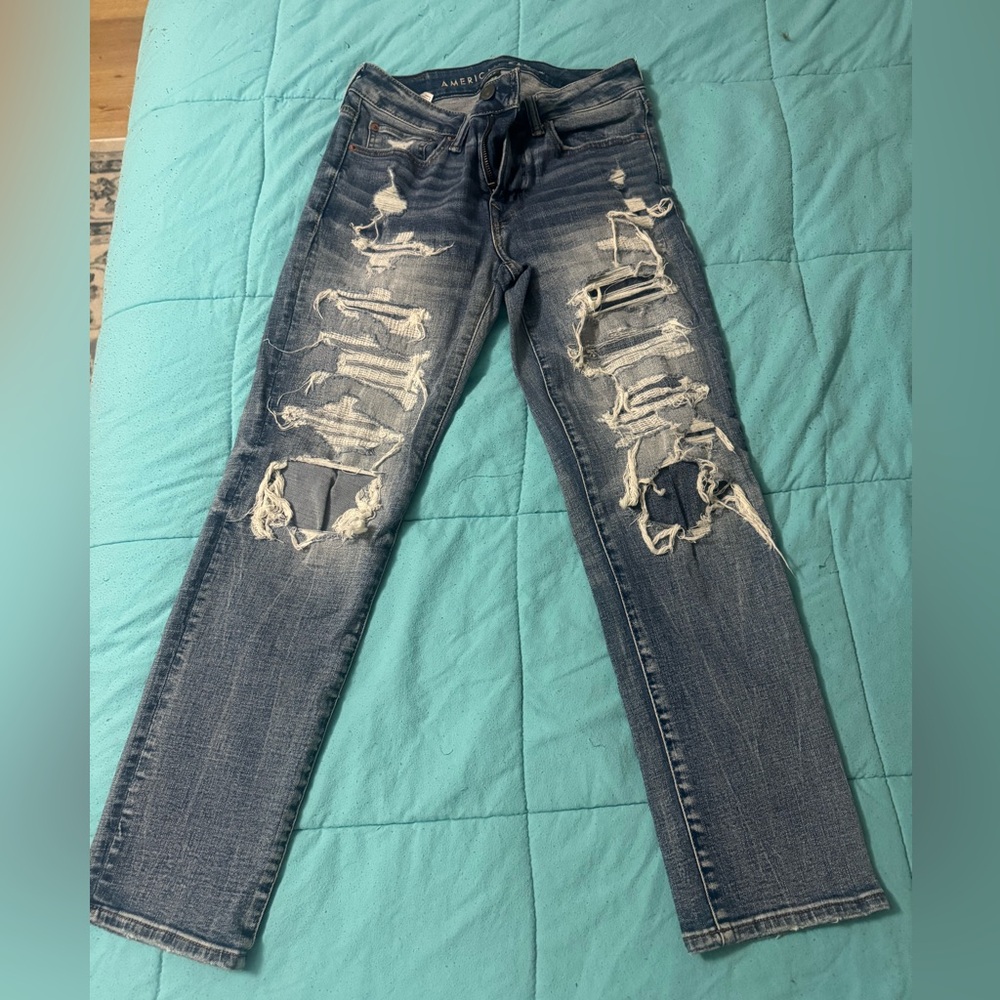 American Eagle Outfitters Deep Blue Jeans